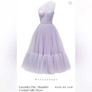 One Shoulder Cocktail Tulle Dress
